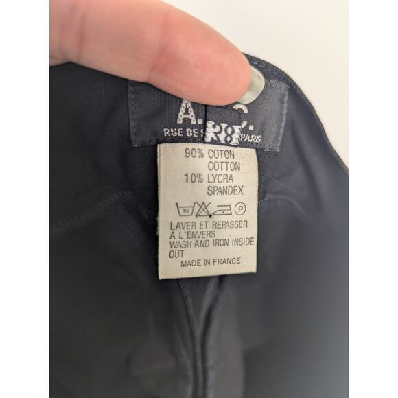 A.P.C Women's Black Straight Leg Cotton Dress Pants - Picture 8 of 8